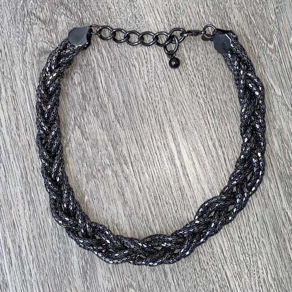 Express Jewelry - Express Silver Beaded Statement Necklace